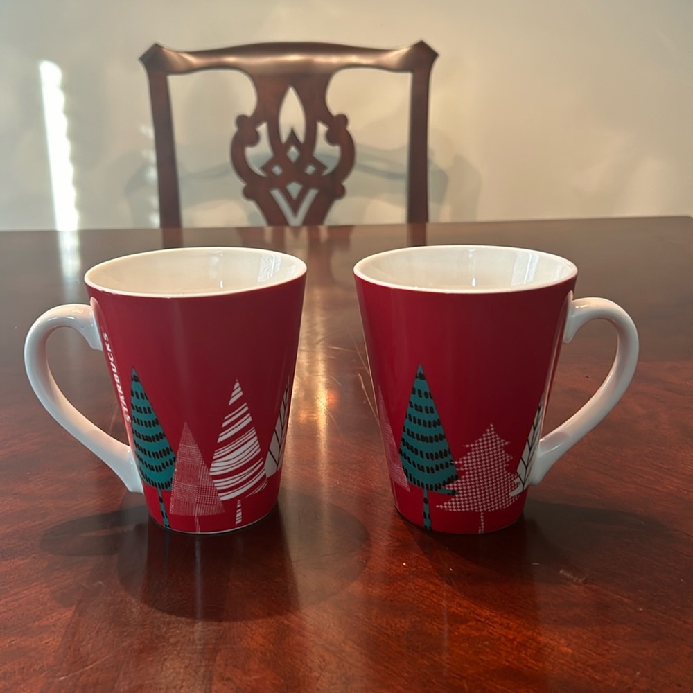 Starbucks 2017 Christmas Trees Coffee Mug Holiday